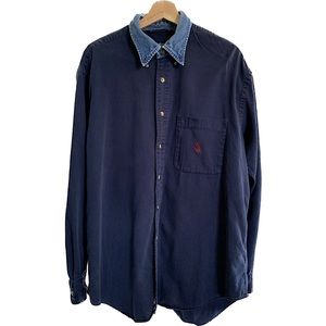 Navy Button Down Nautica Shirt